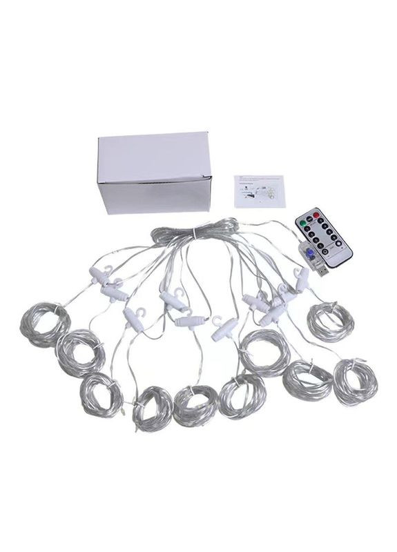 Гирлянда штора большие капли росы 3х2.5 метра 250 LED с пультом от USB от powerbank SunLamp (304549259)