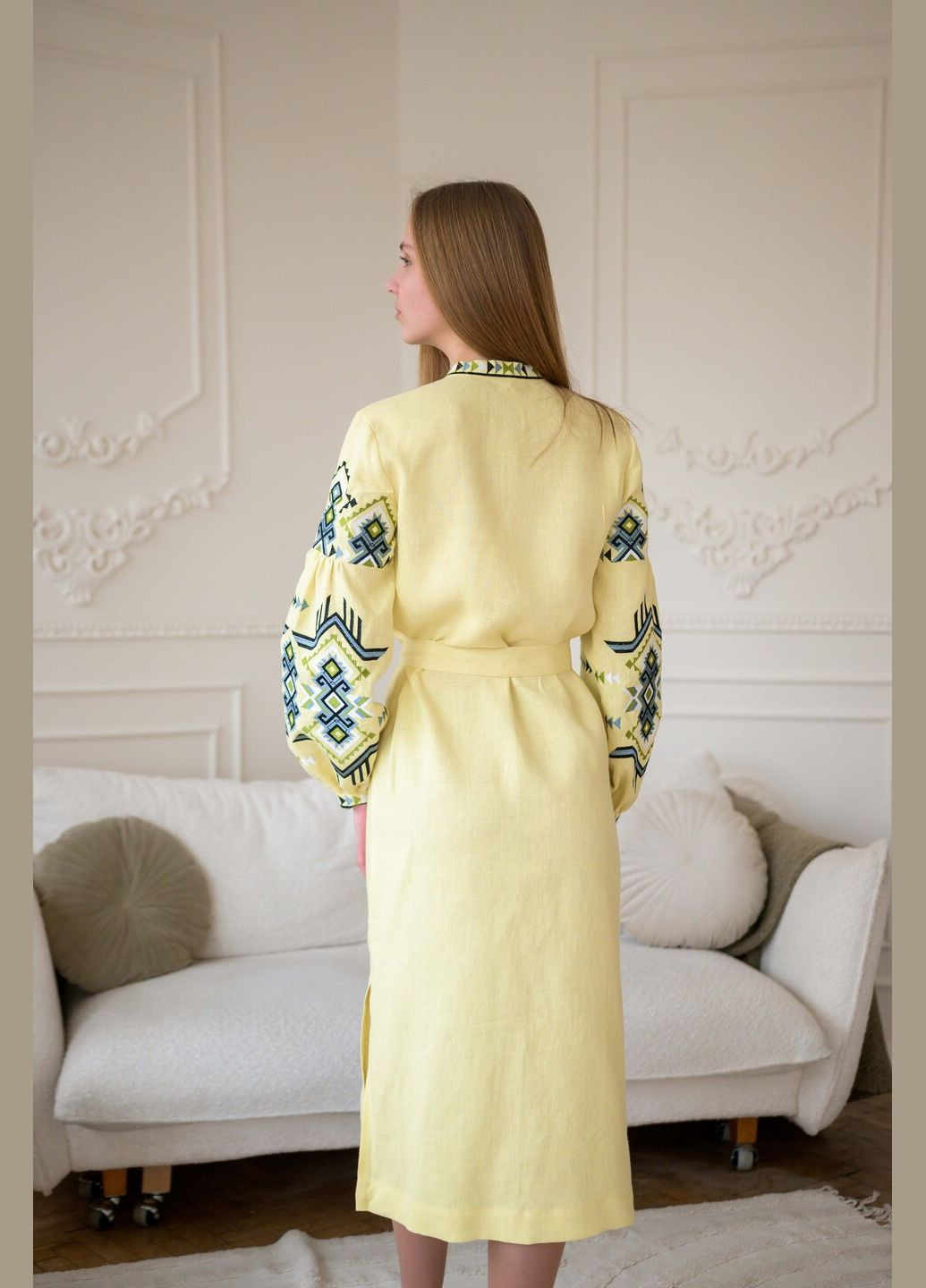 Жовта плаття Vyshyvanka льон (299339643)