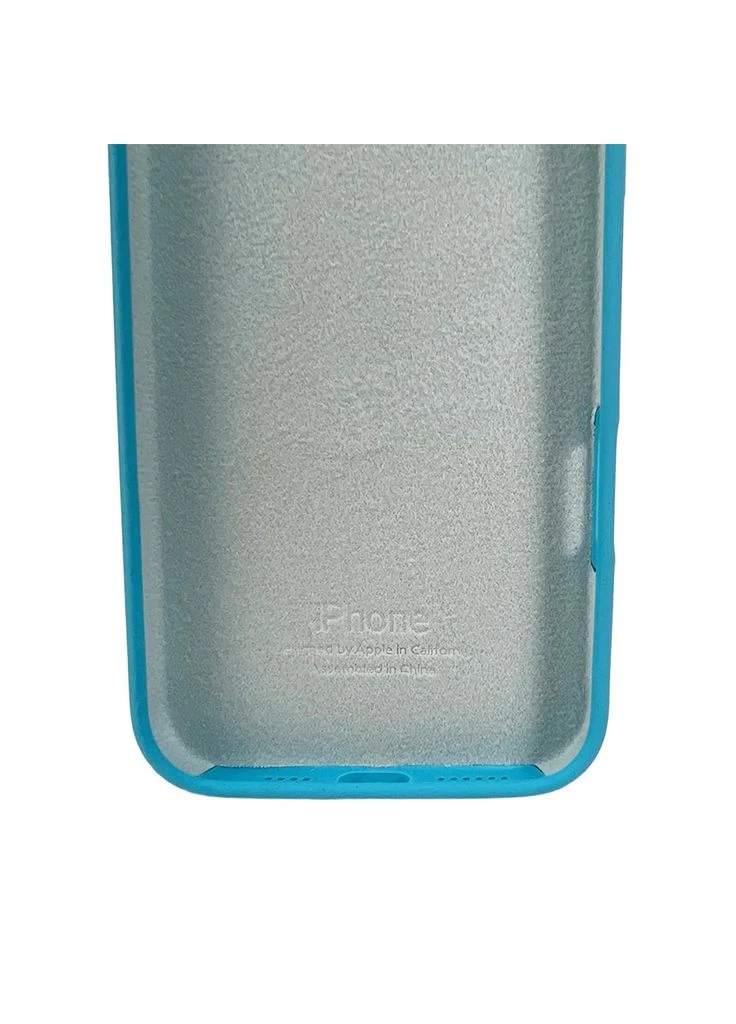 Чехол-накладка для Apple iPhone 16 Pro силиконовый Light Blue микрофибра 44 No Brand (403011790)