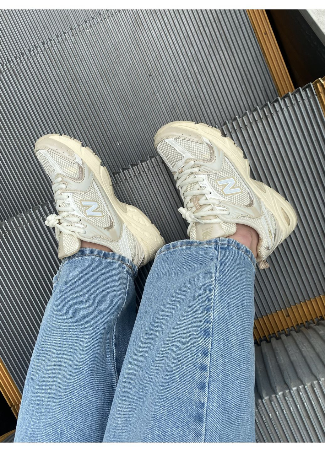 КРОСІВКИ ЖІНОЧІ NEW BALANCE 530 BEIGE ANGORA НЬЮ БЕЛАНС 530 No Brand бежеві демісезони (367171867)