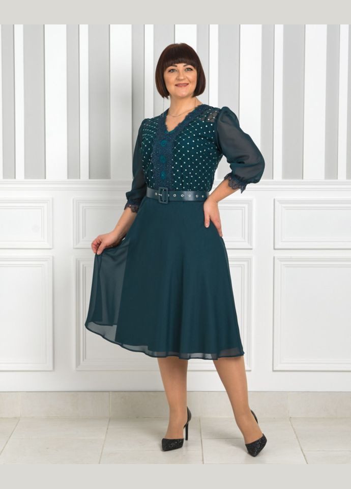 Изумрудное платье 14424-3 Alenka Plus