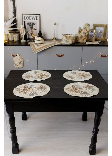 Салфетка Золотой праздник 35 см Разноцветный Прованс (372600495)