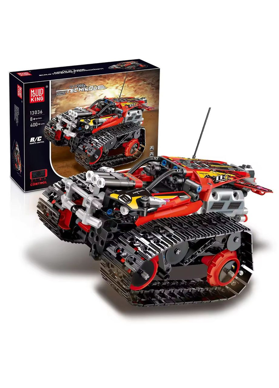 Конструктор гоночна машина на гусеничному ходу на дистанційному керуванні на 400 деталей, червоний Mould King (358688539)