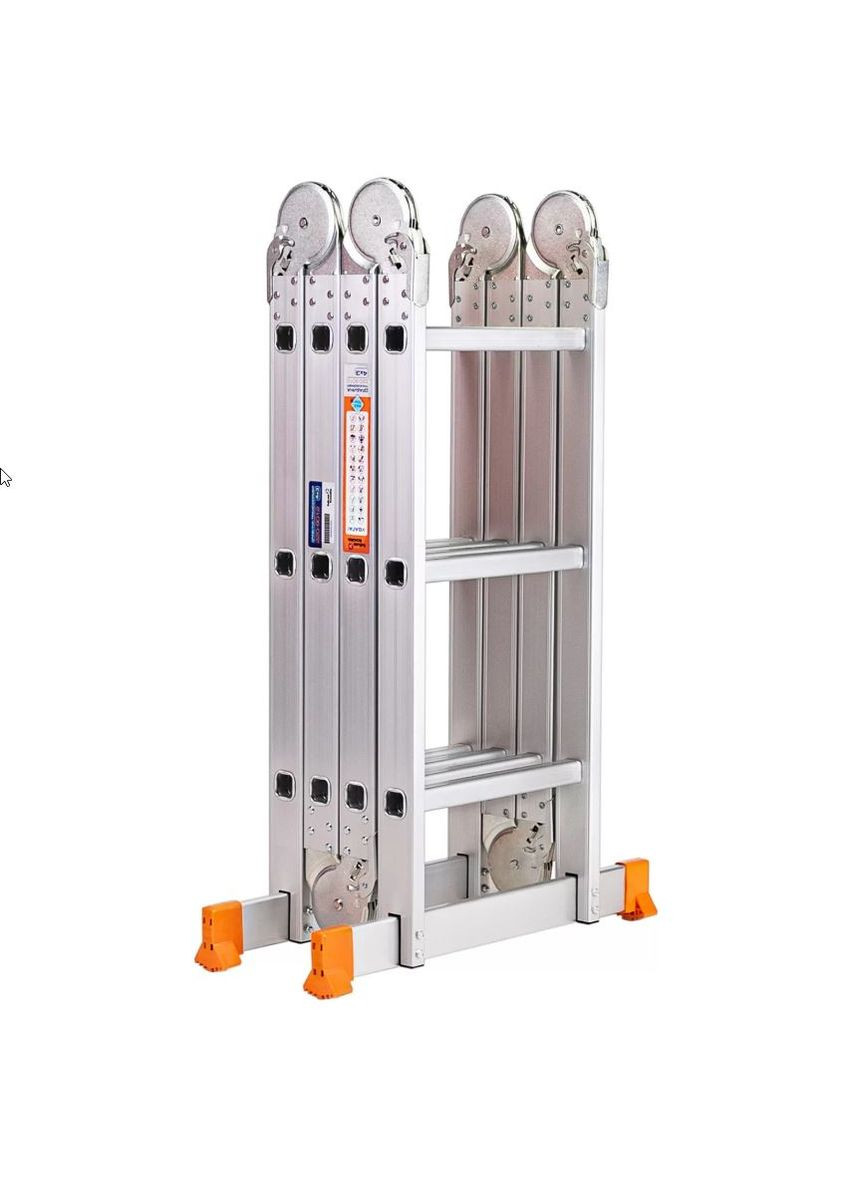 Алюмінієва драбина-трансформер (4x3 сходинок) 4-секційна (24865) BLUETOOLS (322826572)