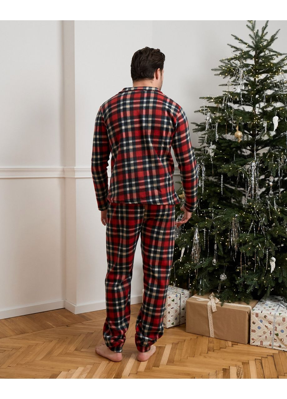 Чоловічий теплий костюм у клітинку - Фліс 93408 Tom John (372609963)