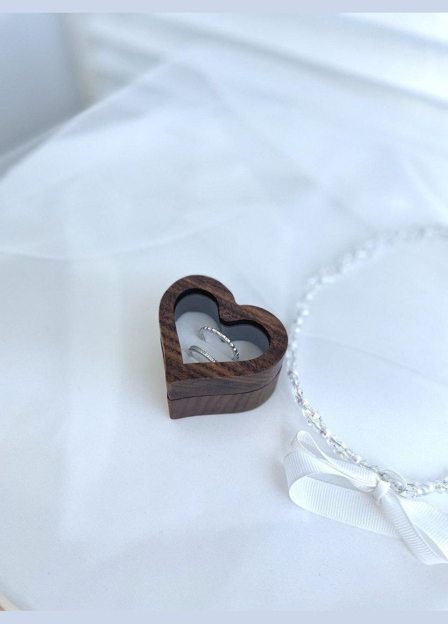 Дерев'яна весільна Коробочка для кілець, скринька для обручок, Футляр для обручок, коробочка для двох кілець на весілля Brooklyn (337359721)
