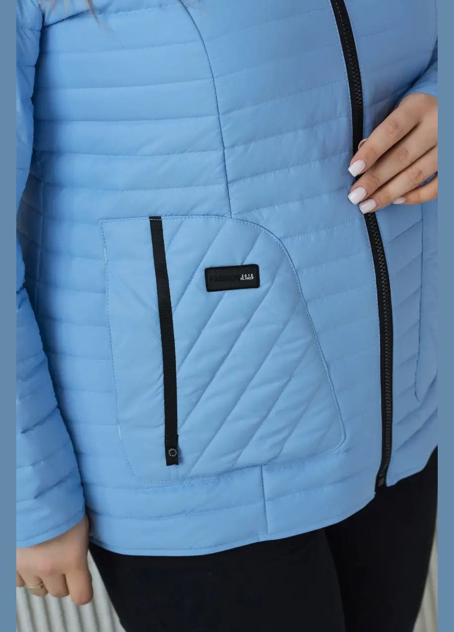 Голубая демисезонная женская демисезонная куртка большого размера SK