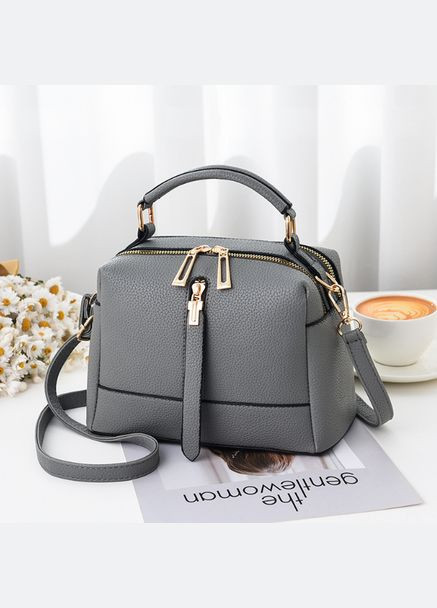 Модна жіноча мінісумка на плече Сірий No Brand (334731252)