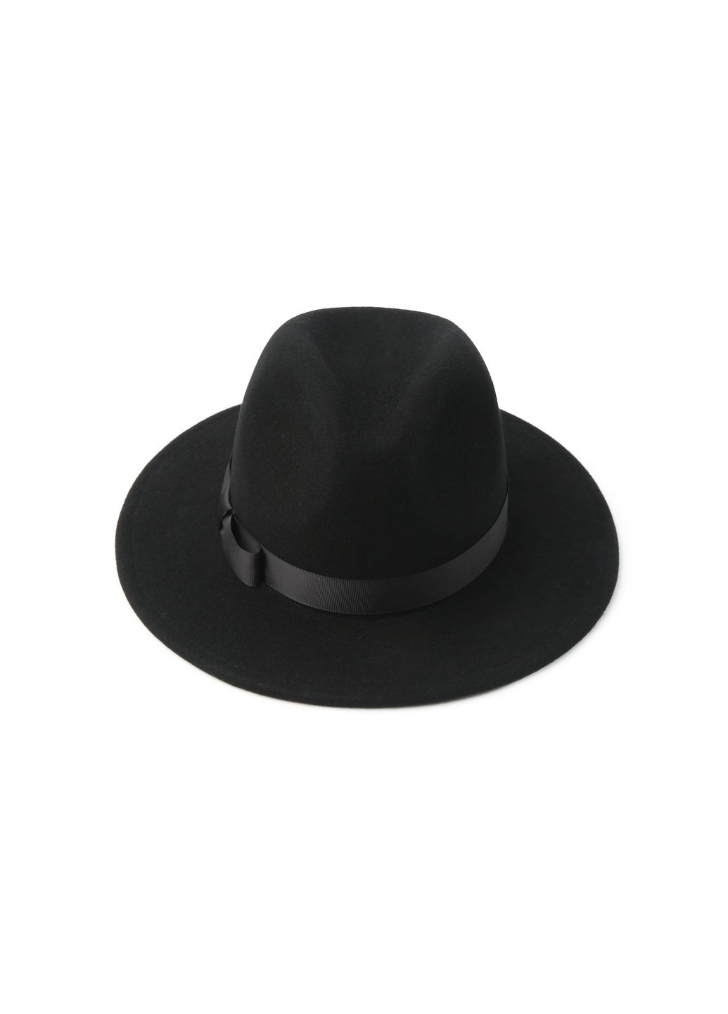 Шляпа федора мужская с лентой фетр черная 659-941 LuckyLOOK 659-941m (289360618)