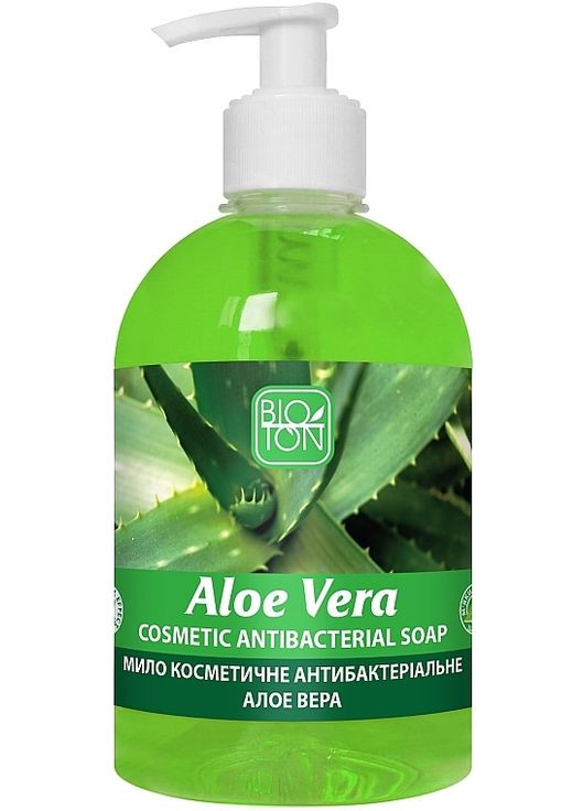Мило антибактеріальне "Алое" Aloe Liquid Soap 500ml (409027-55330) BIOTON COSMETICS (368623053)