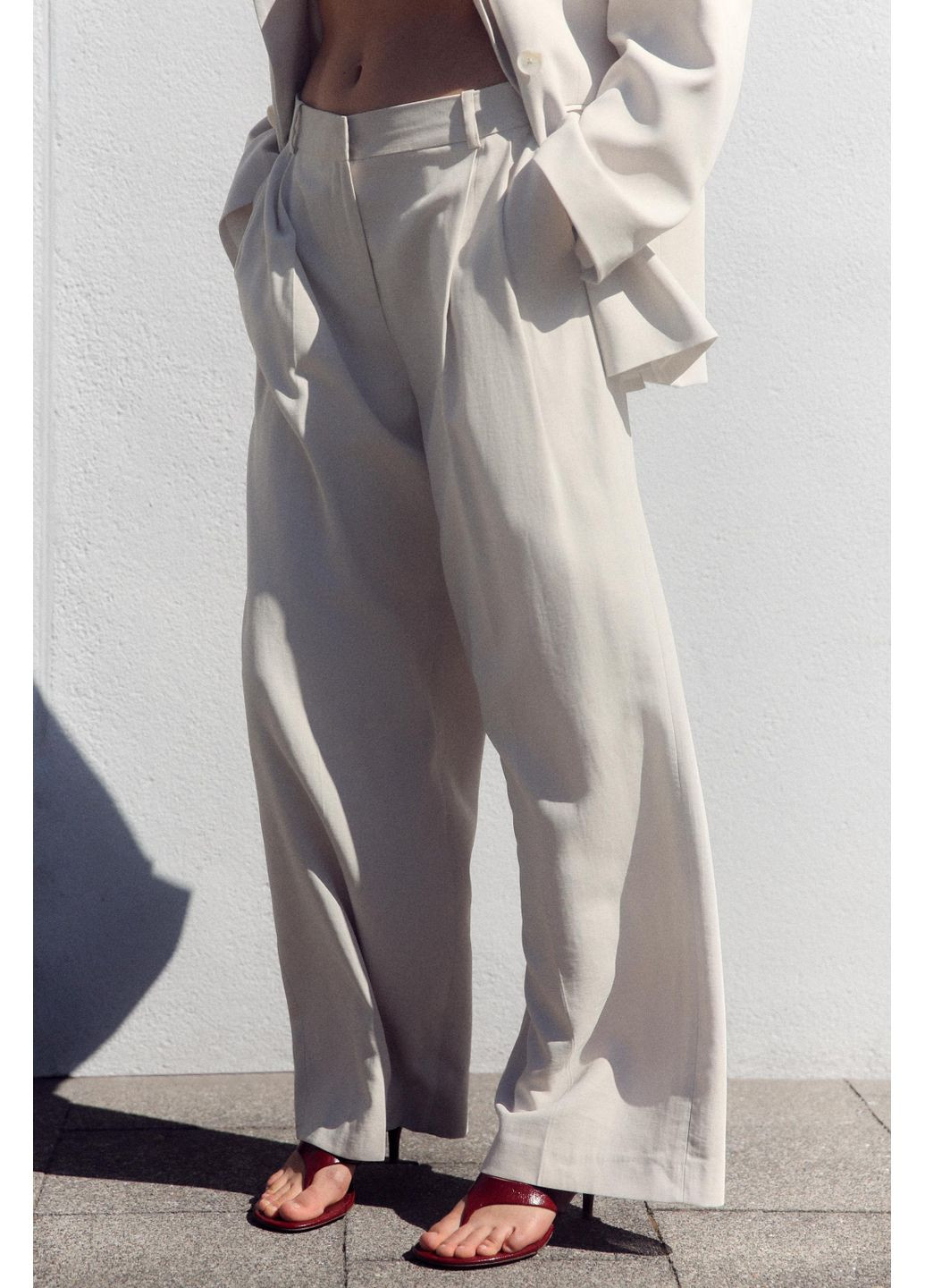 Широкие штаны с защипами Zara (351851145)