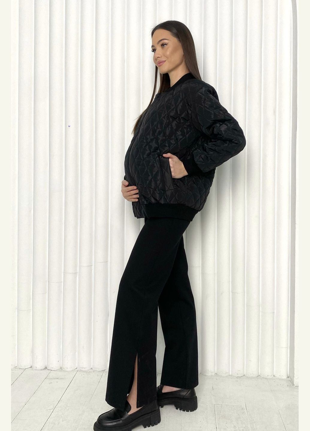 Черная демисезонная бомбер 2503 1173 Dianora