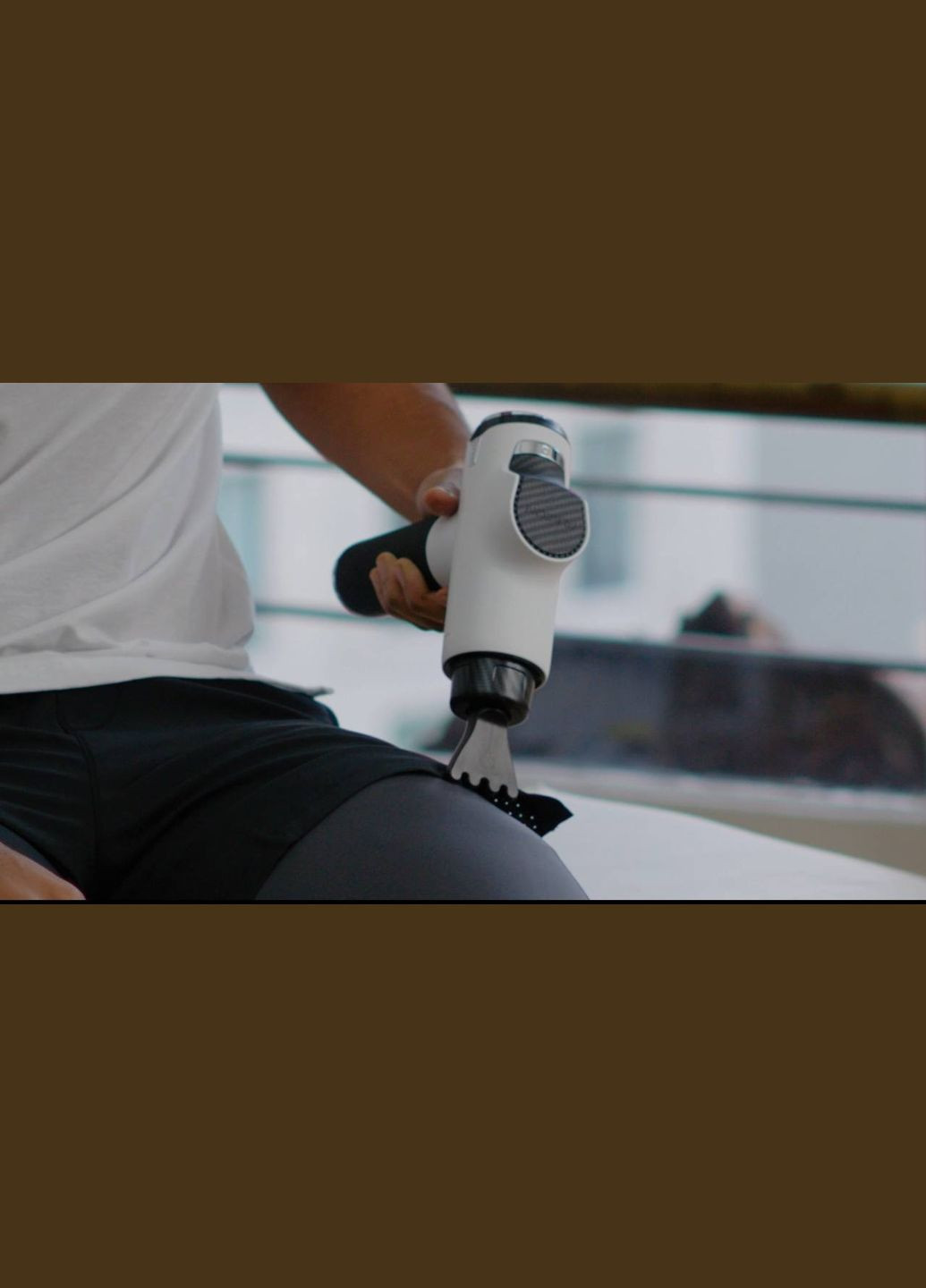 Профессиональный ударный перкуссионный массажер Fusion Black Pro (черный) для тела. Booster (341320087)