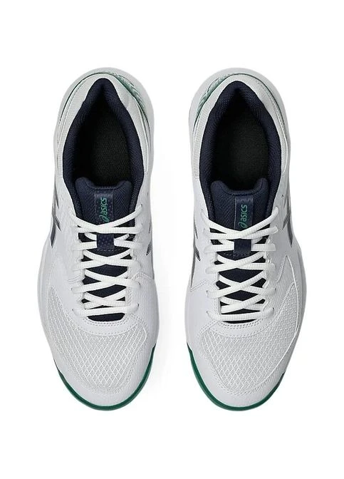 Білі кросівки тенісні біло-зелено-темно-сині 1041a408-105 Asics GEL-DEDICATE 8 ALL COURT