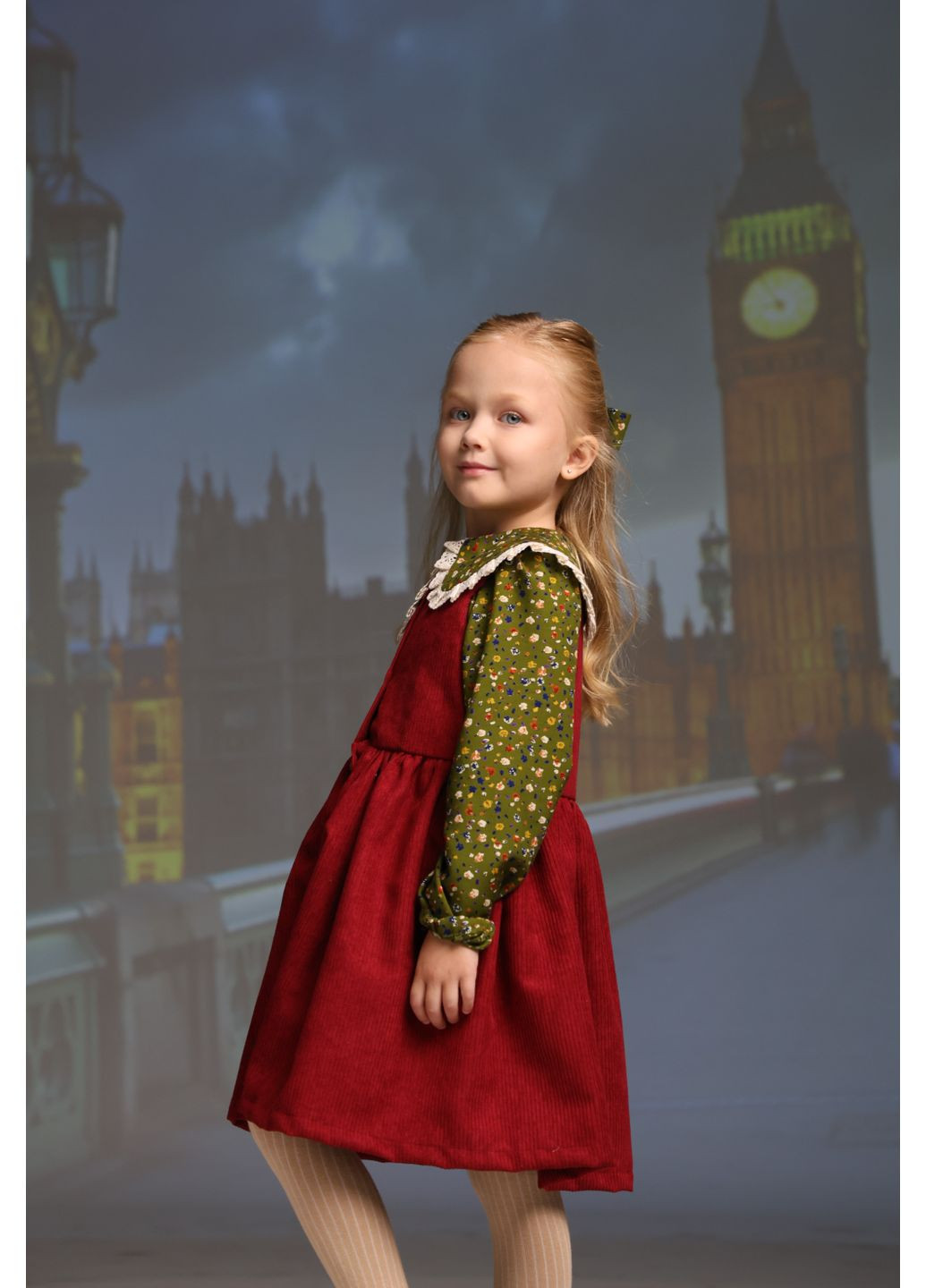 детский сарафан для девочки бордо фрея Darochka