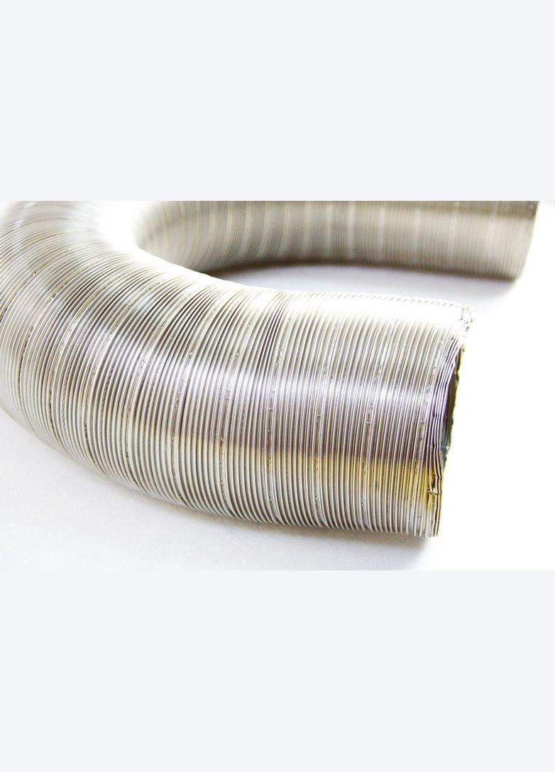 Гофрированный дымоход внутренний диаметр 135мм из нержавеющей стали 1м. Гофра нержавеющая. Комінвент (317295478)