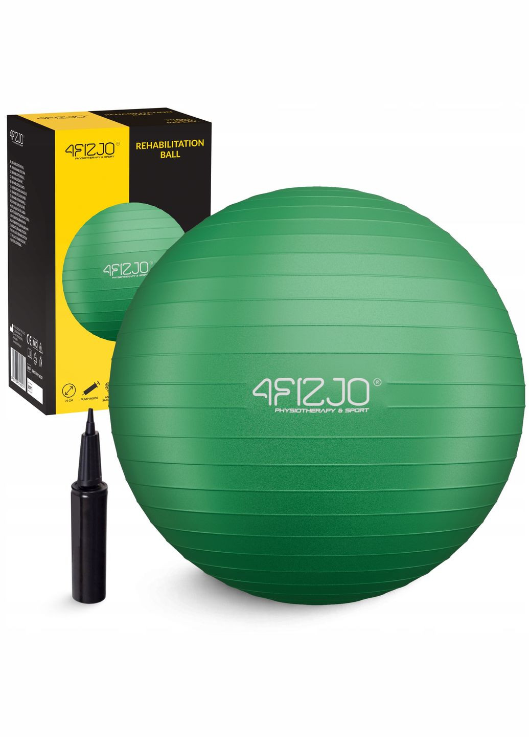 Мяч для фитнеса (фитбол) 75 см Anti-Burst Green () 4FIZJO P-5907222931189 (345710414)