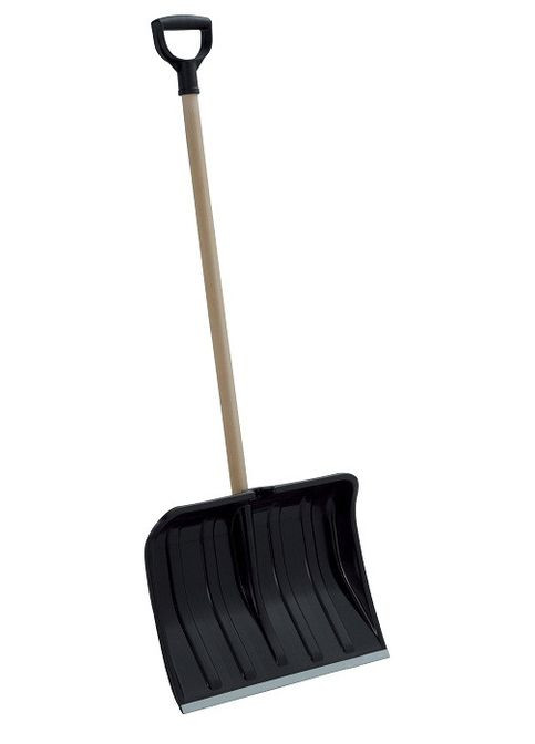 Лопата Prosperplast ECO для уборки снега черная с металлическим кантом легкая морозостойкая ProDobro (367265444)