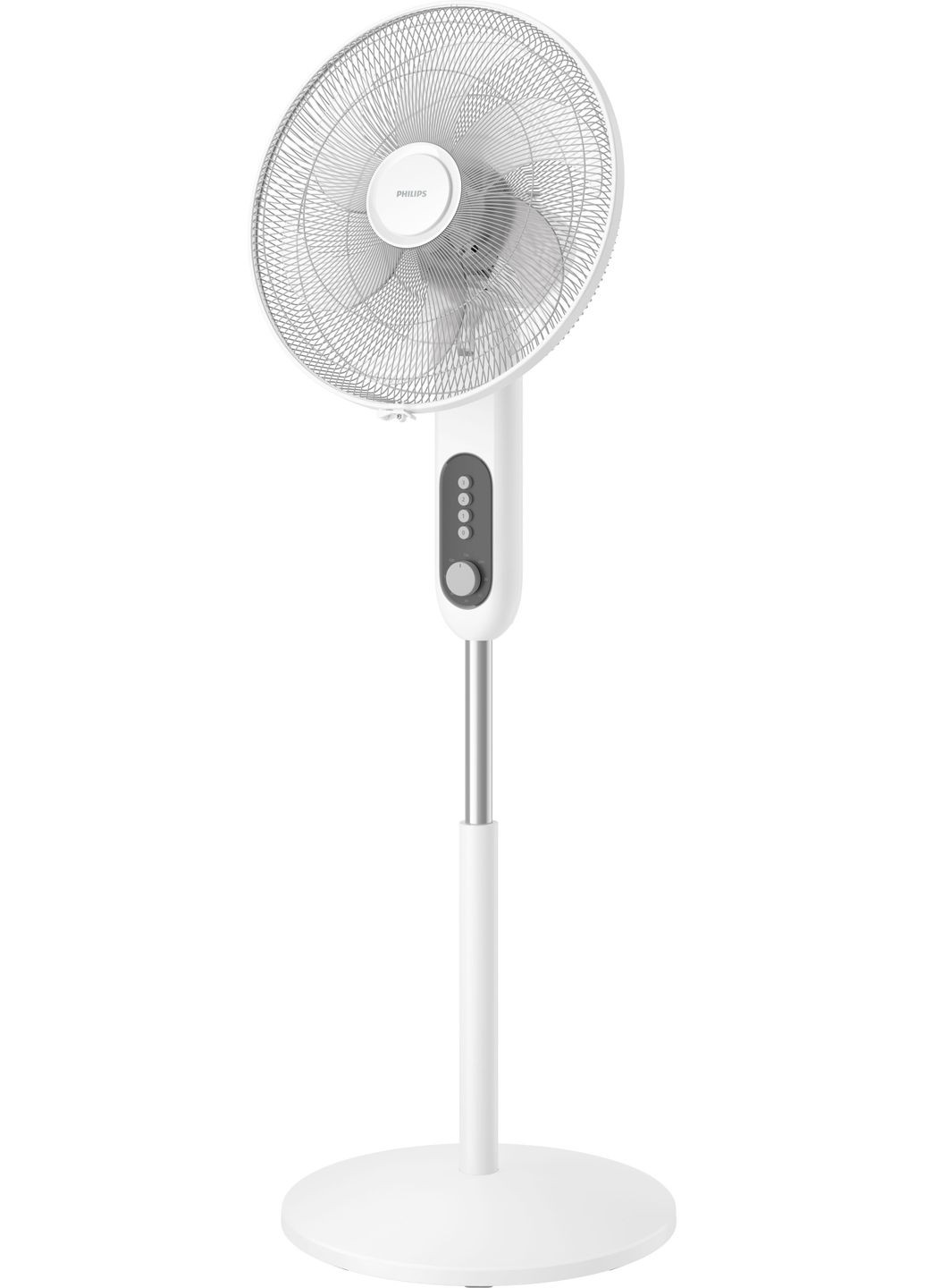 Вентилятор напольный Series 1001, 45см, 47Вт, пульт ДУ, опора круглая, белый Philips (360395705)