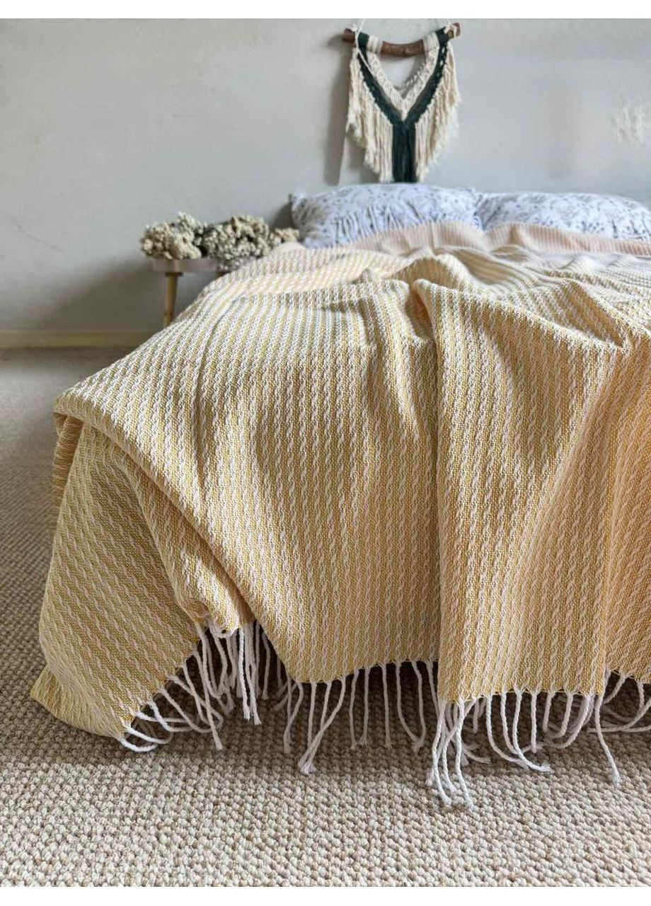 Плед Latvia хлопковый с бахромой Lanavitta (361852555)