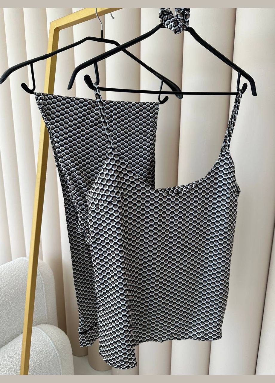 Черно-белая пижама майка + брюки Domino