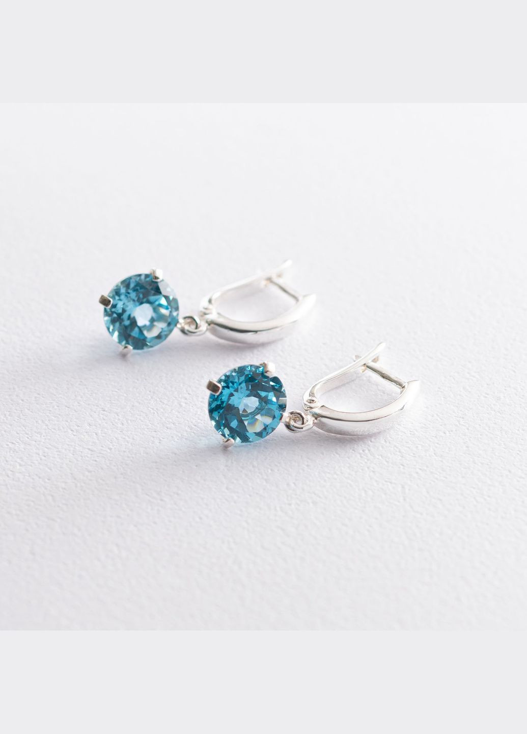 Срібні сережки Захоплення (шт. топаз) 122857 Oniks (264644251)