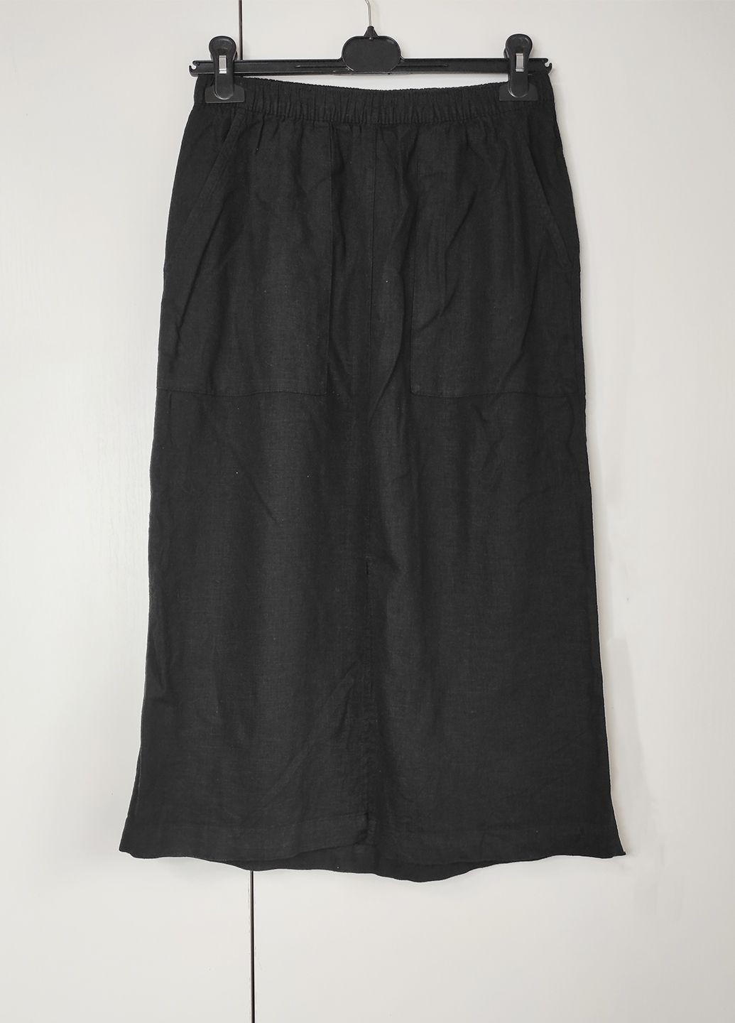 Черная повседневный, кэжуал однотонная юбка Esmara а-силуэта (трапеция)