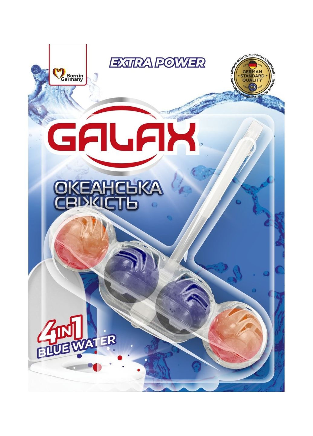 Туалетный блок для унитаза Океанская свежесть, 55 г Galax (323651015)