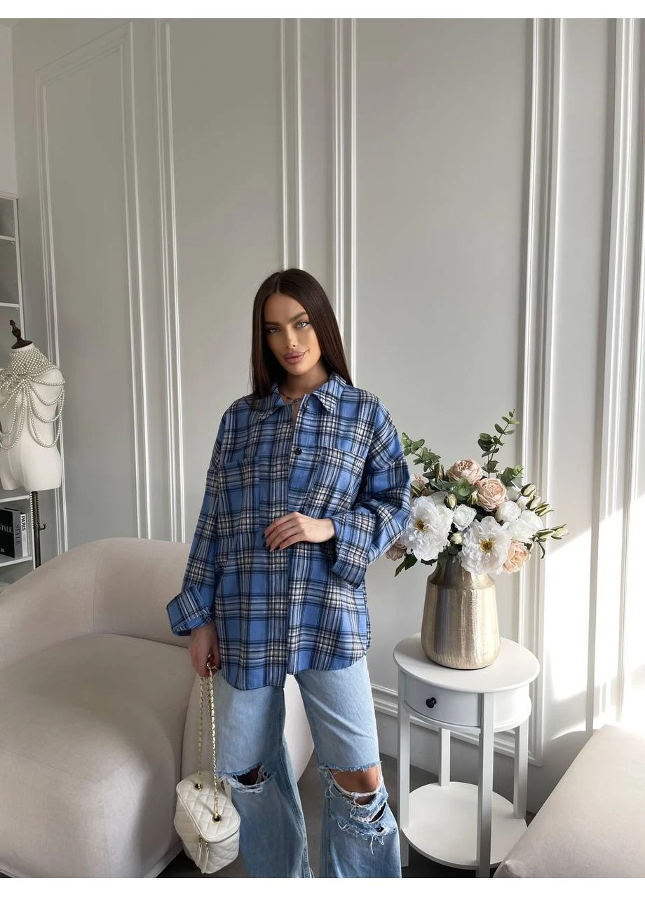 Жіноча сорочка в клітинку No Brand (384453269)