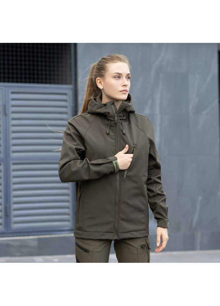 Армійська жіноча куртка SoftShell весна/осінь хакі No Brand (360890477)