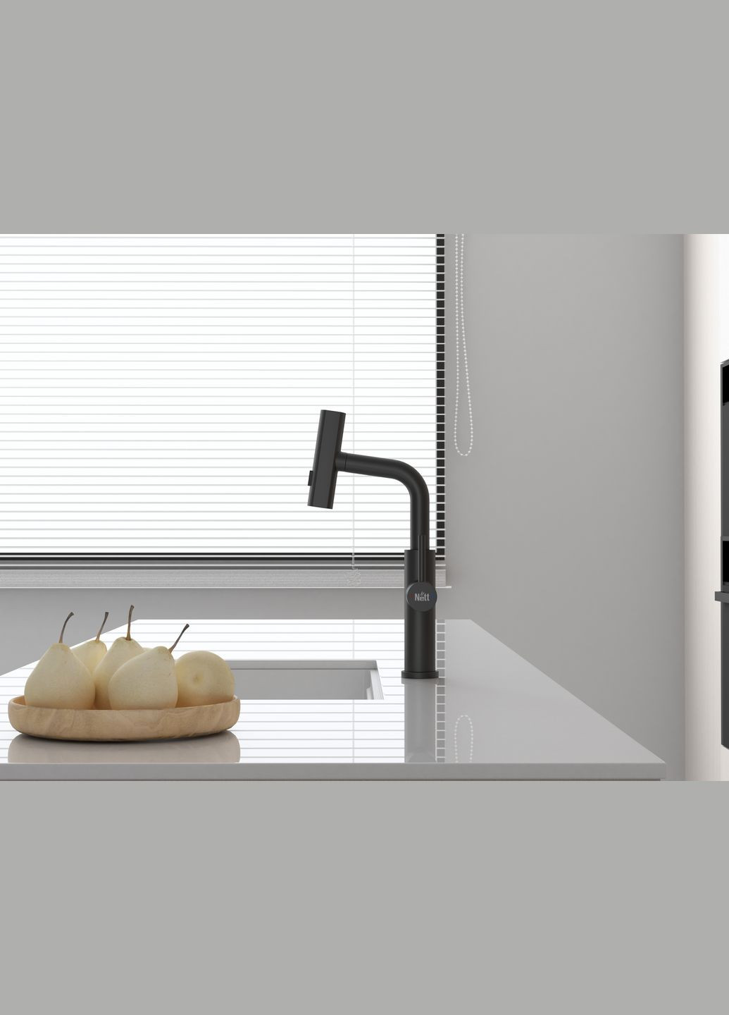 Смеситель на кухню водопад с выдвижной воронкой LB-35 Nett (336937006)