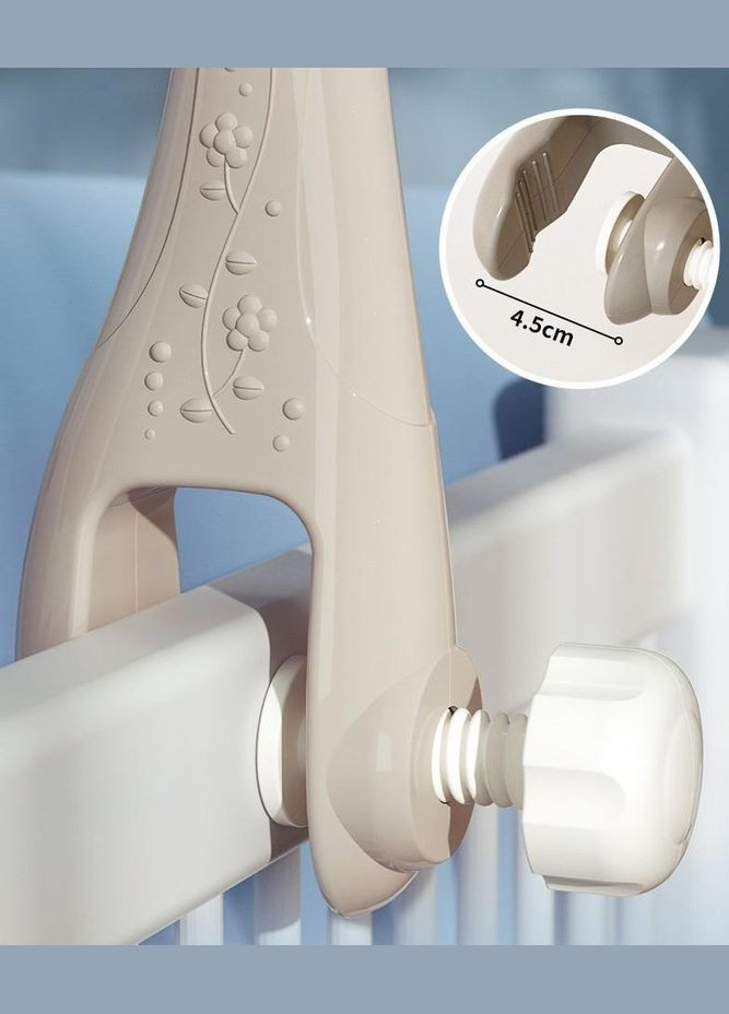 Музичний мобіль 3 в 1 з нічником, проектором і пультом управління арт 7232 Бежевий No Brand (322583301)