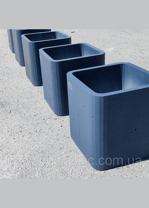 Вазон бетонний вуличний для саду, будинки та тераси Д500/Ш500/В500 Модерн Сірий No Brand (316262648)