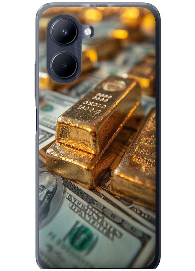 Силіконовий чохол 'Злитки та долари' для Endorphone Realme C33 (291128988)