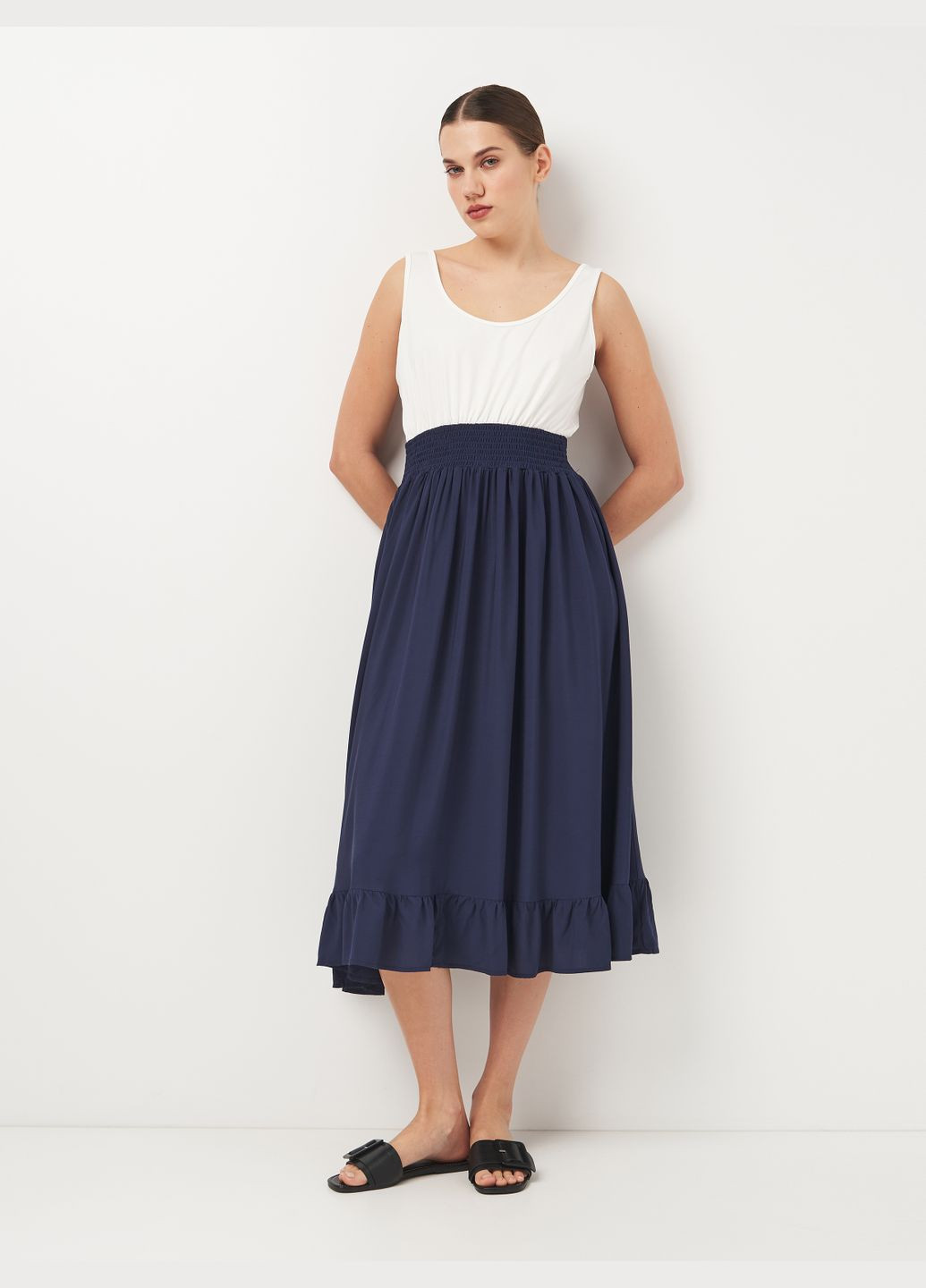 Синя повсякденний плаття, сукня CUPSHE однотонна