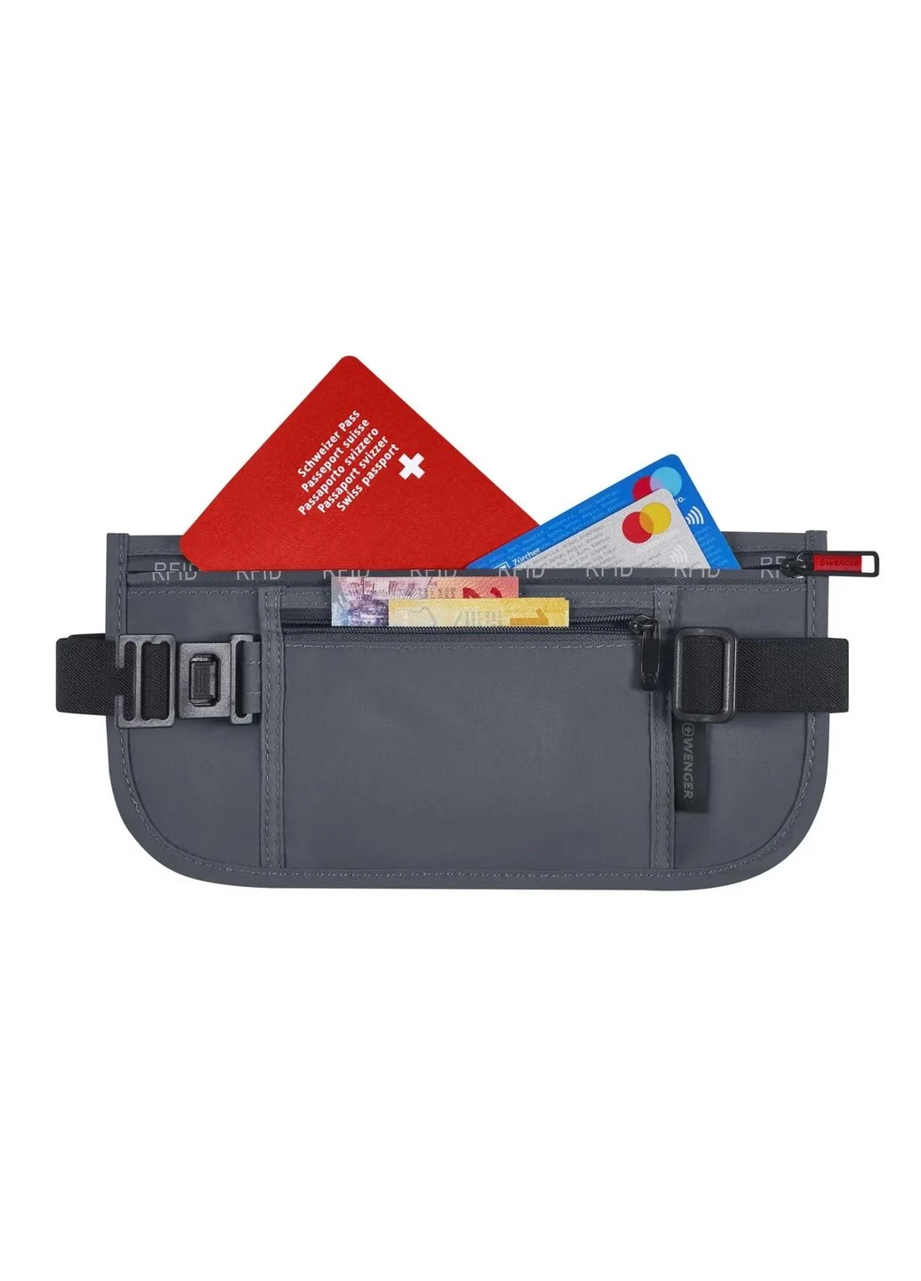 Сумка на пояс, waist belt with RFID pocket, сіра Wenger (398099687)