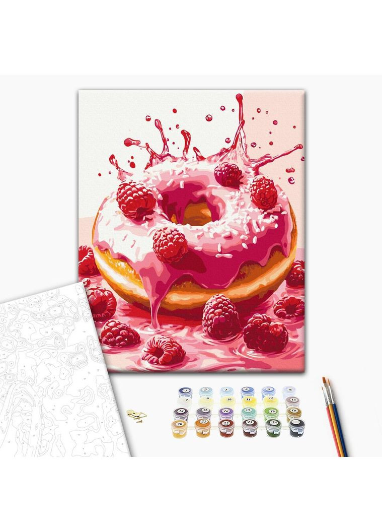Картина за номерами Малиновий донат 40 х 50 BS54446 Brushme (351508160)