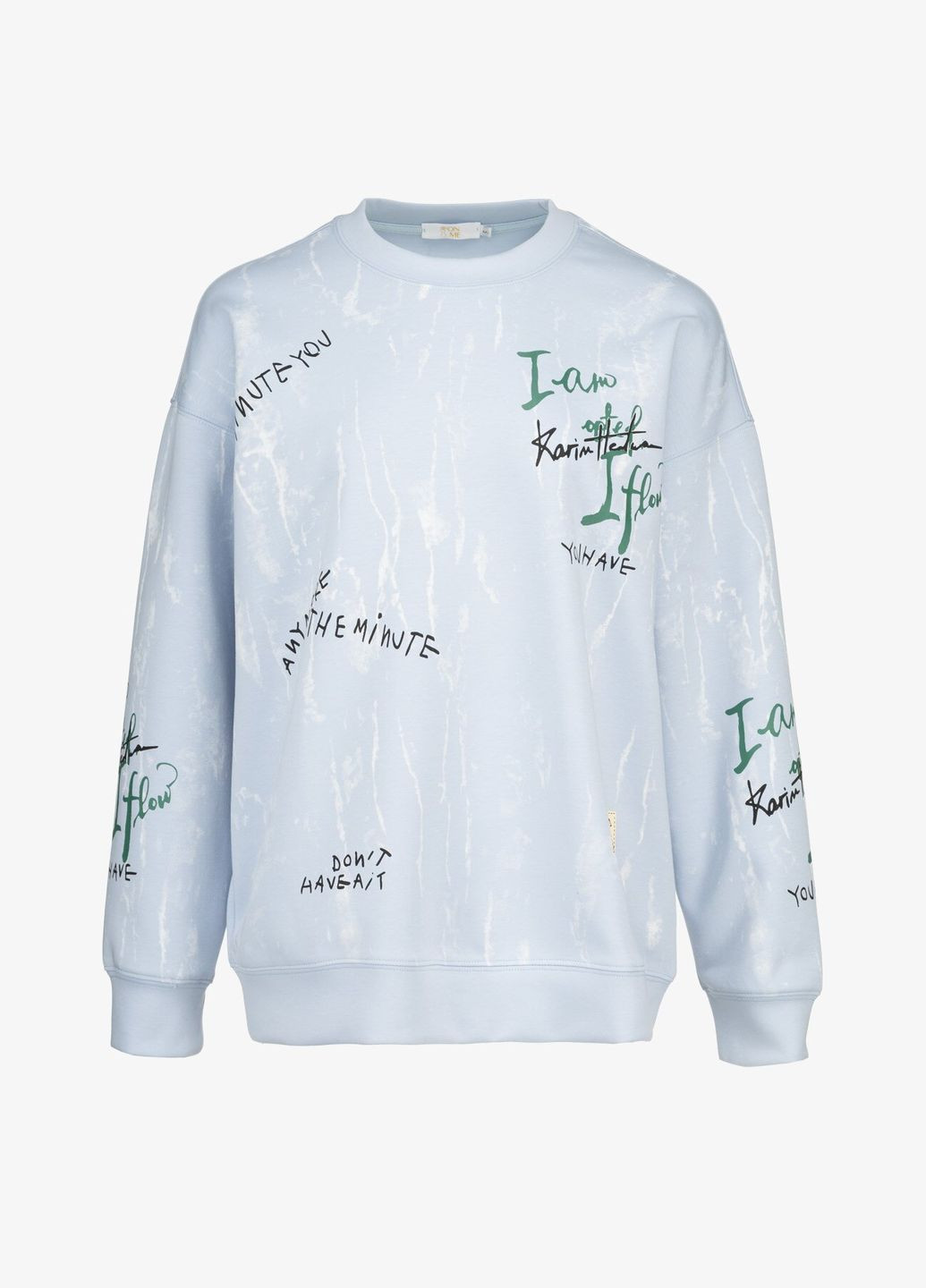 Голубой свитшот с узором женский q05 голубой On me (315865346)