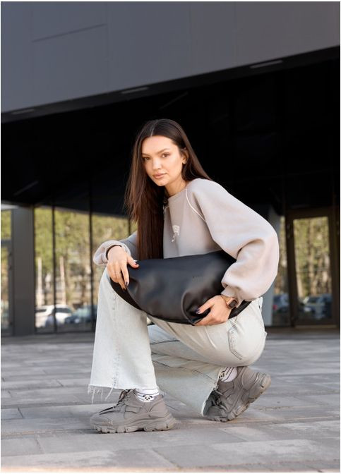 Женская сумка Хобо Черная (724058428) Sambag (360965658)