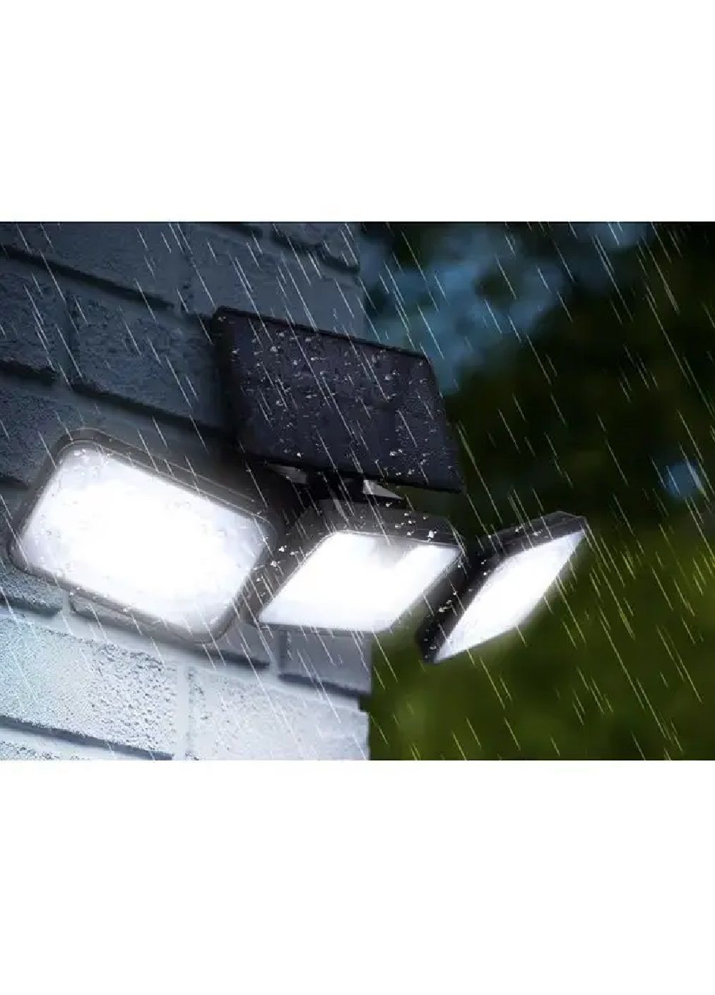 Уличный фонарь от солнечной батареи датчиком сумерек движения устойчивостью к погодным условиям на 3 лампы (480072-Prob) Unbranded (329141547)