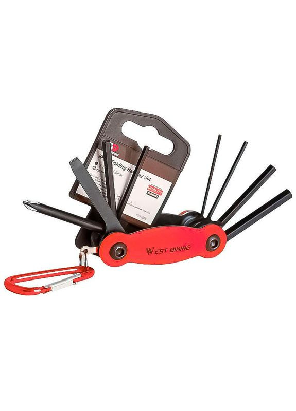 Мультитул YP0719243 Red карманный набор инструментов для велосипеда 5шт West Biking (352012772)