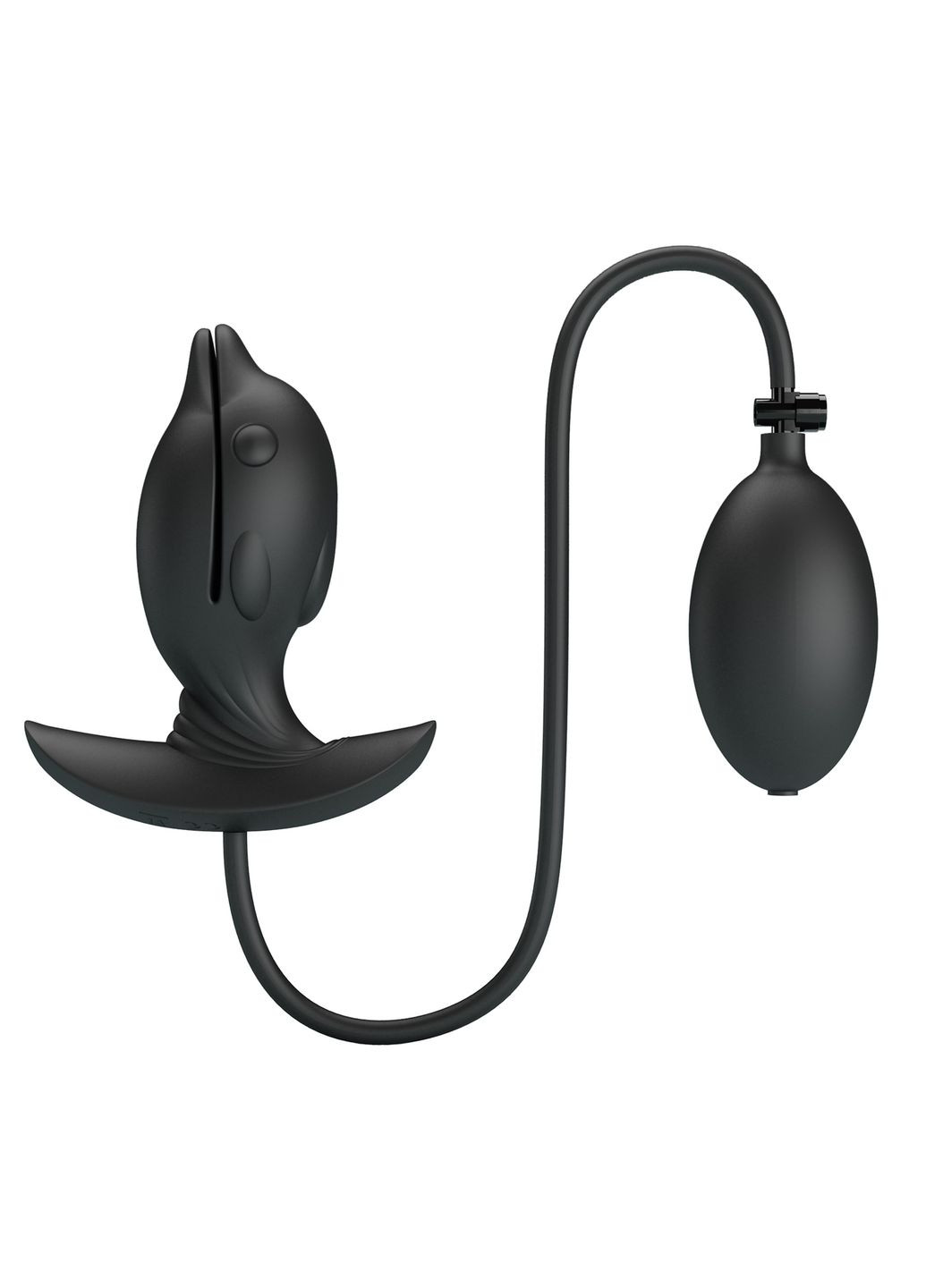 Анальная пробка с накачкой Hanson «Дельфин», черная, 10.6 х 4.1 см Pretty Love (361670088)