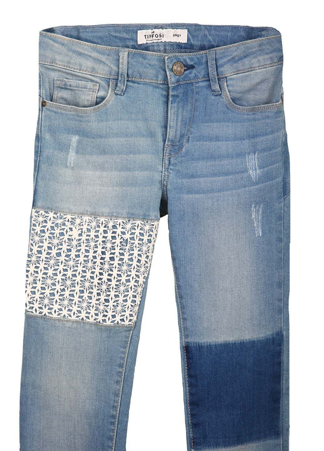 Голубые демисезонные джинсы Tiffosi