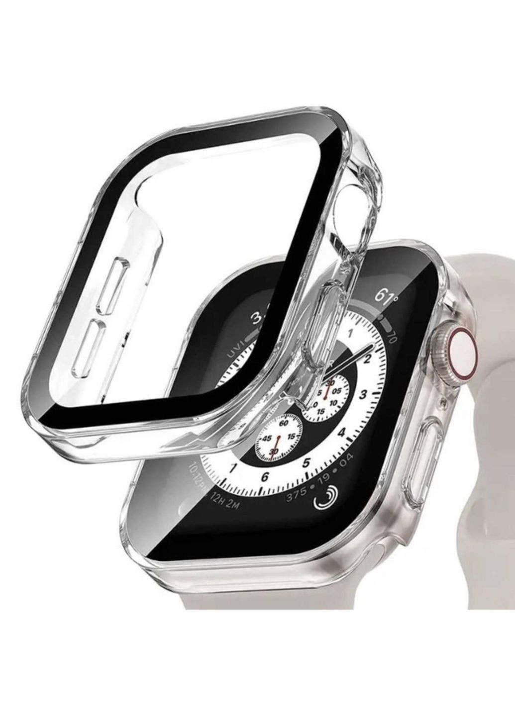 Захисний чохол зі склом 2 для Apple Watch Прозорий CHOICE (349844877)