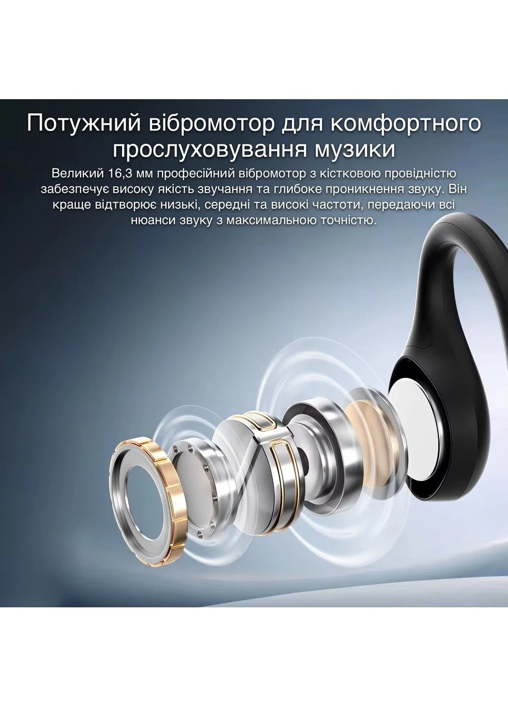 Наушники с костной проводимостью BE20 Black Langsdom (360653951)
