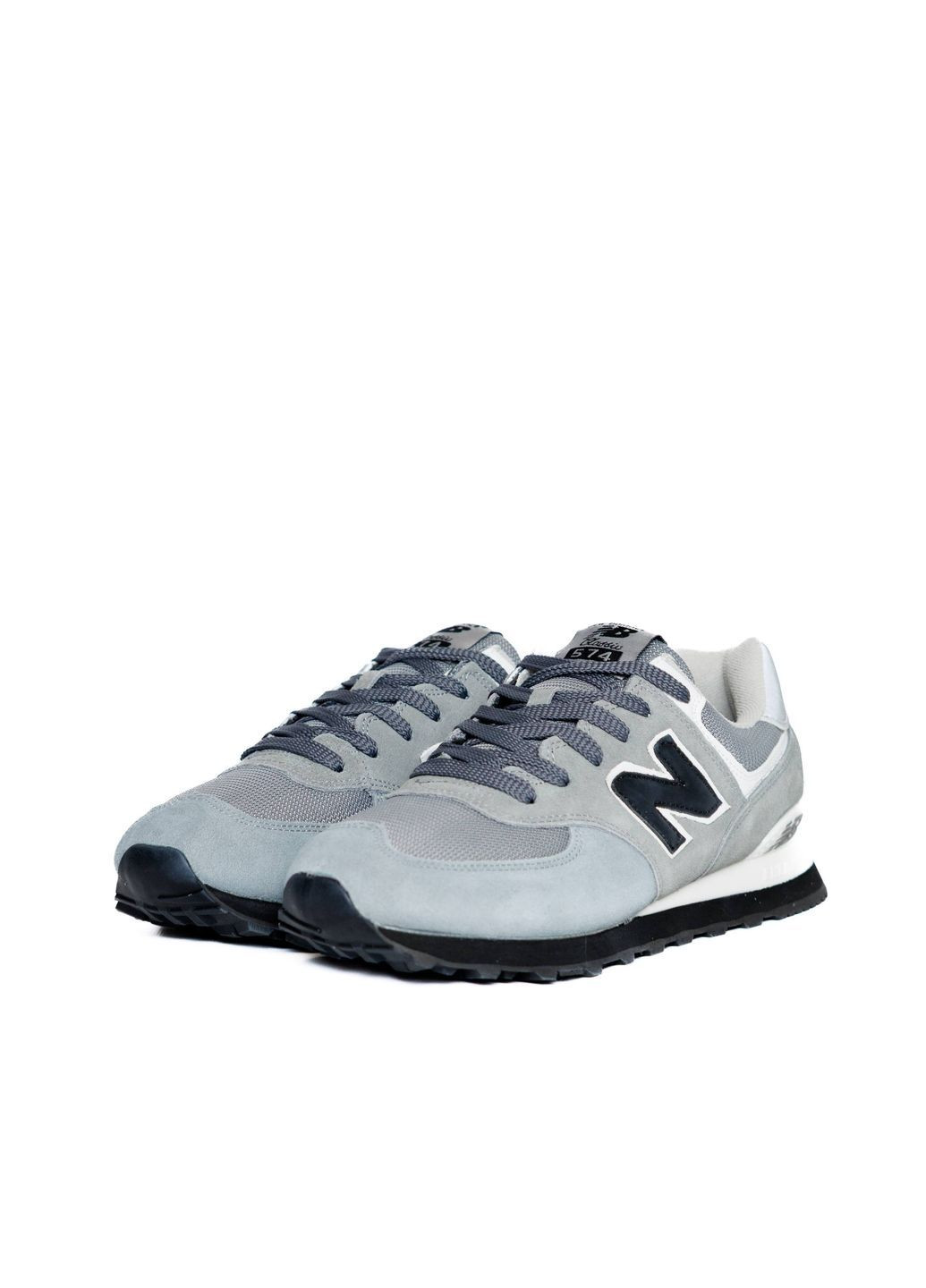 Сірі Осінні кросівки чоловічі new balance grey silver black No Brand 574