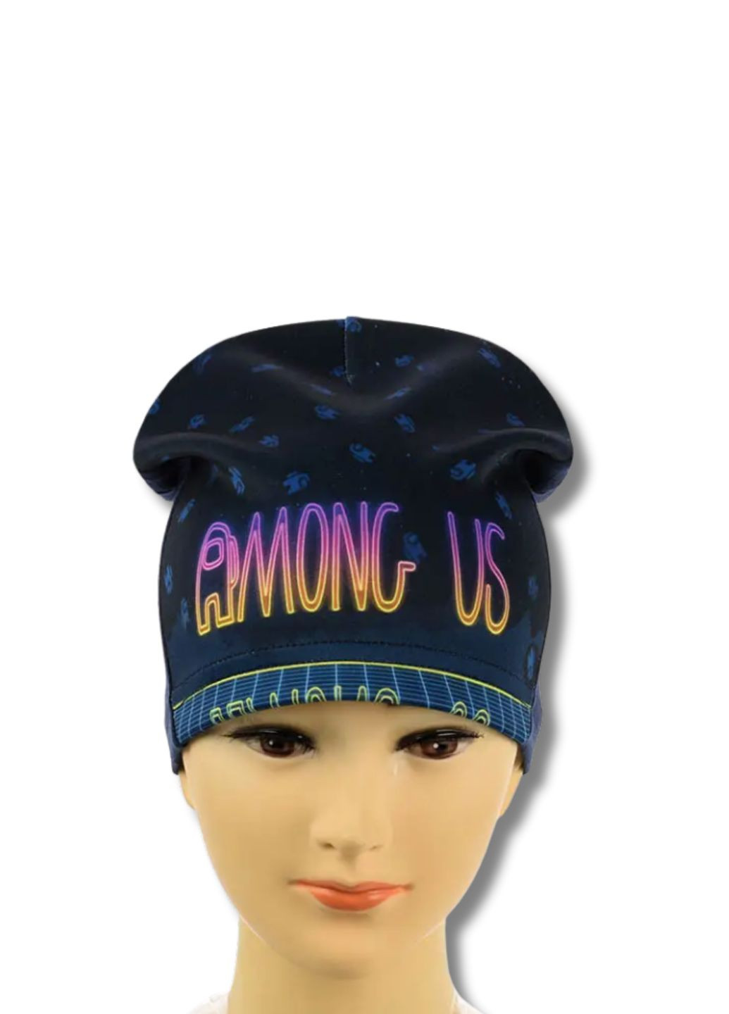 з принтом Амонг Ас / Among Us No Brand Дитяча трикотажна шапка (351348098)