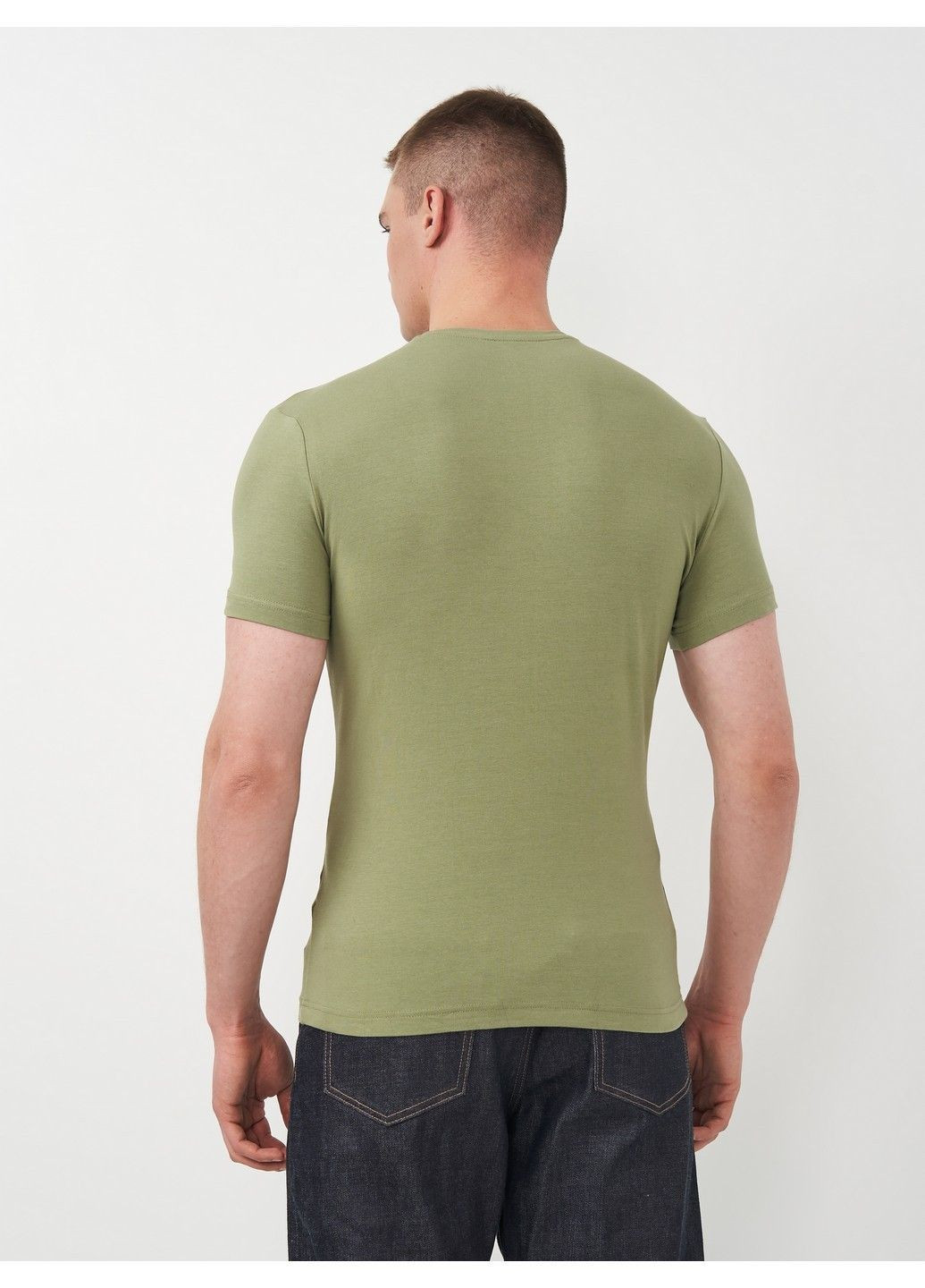 Хаки (оливковая) футболка с микро-дефектом H&M