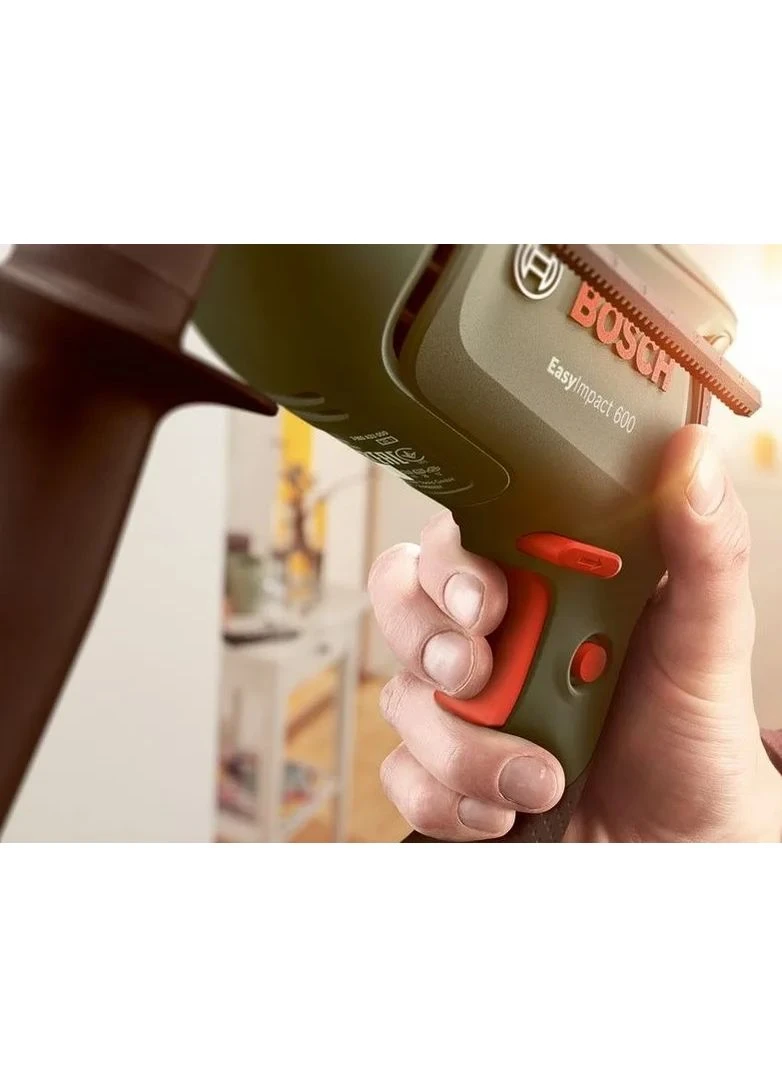 Ударна дриль EasyImpact 600 600 Вт швидкозажимна для домашнього використання свердління та буріння Bosch (393479862)