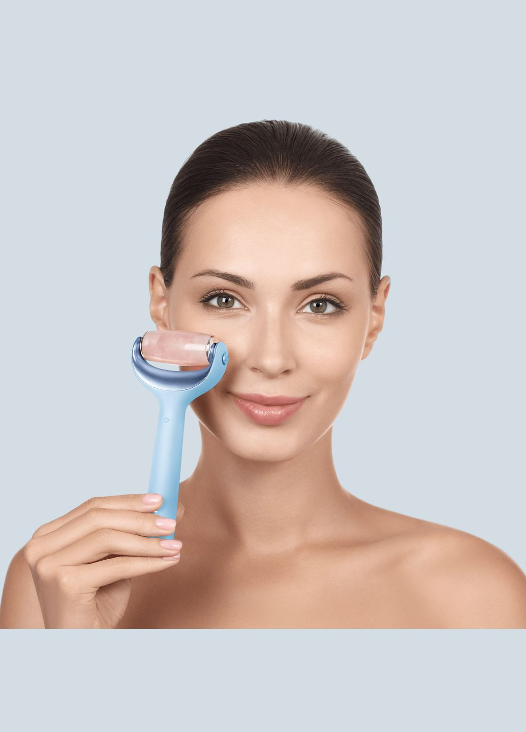 Ролер для голкової мезотерапії обличчя та тіла MicroNeedle Face&Body Roller 9в1 aquamarine GESKE (341525941)